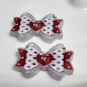 Focal Bead Acrylic Football 1 Pc Bow Beaded Pen Jewelry Making Crafts Keychain